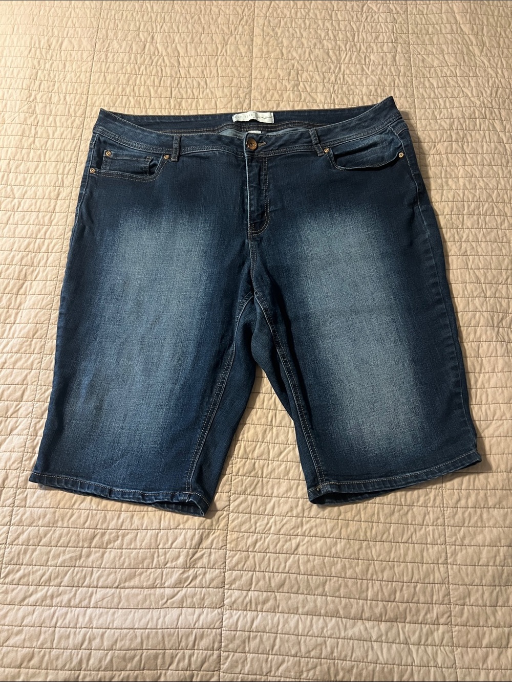 Cato Women's Dark Blue Denim Bermuda Shorts